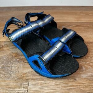Merrell Hydro Blaze Blue Hook-and Loop Boys Sandals, Size 7